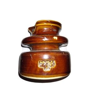 Vintage brown porcelain Locke Hi Top 66 insulator